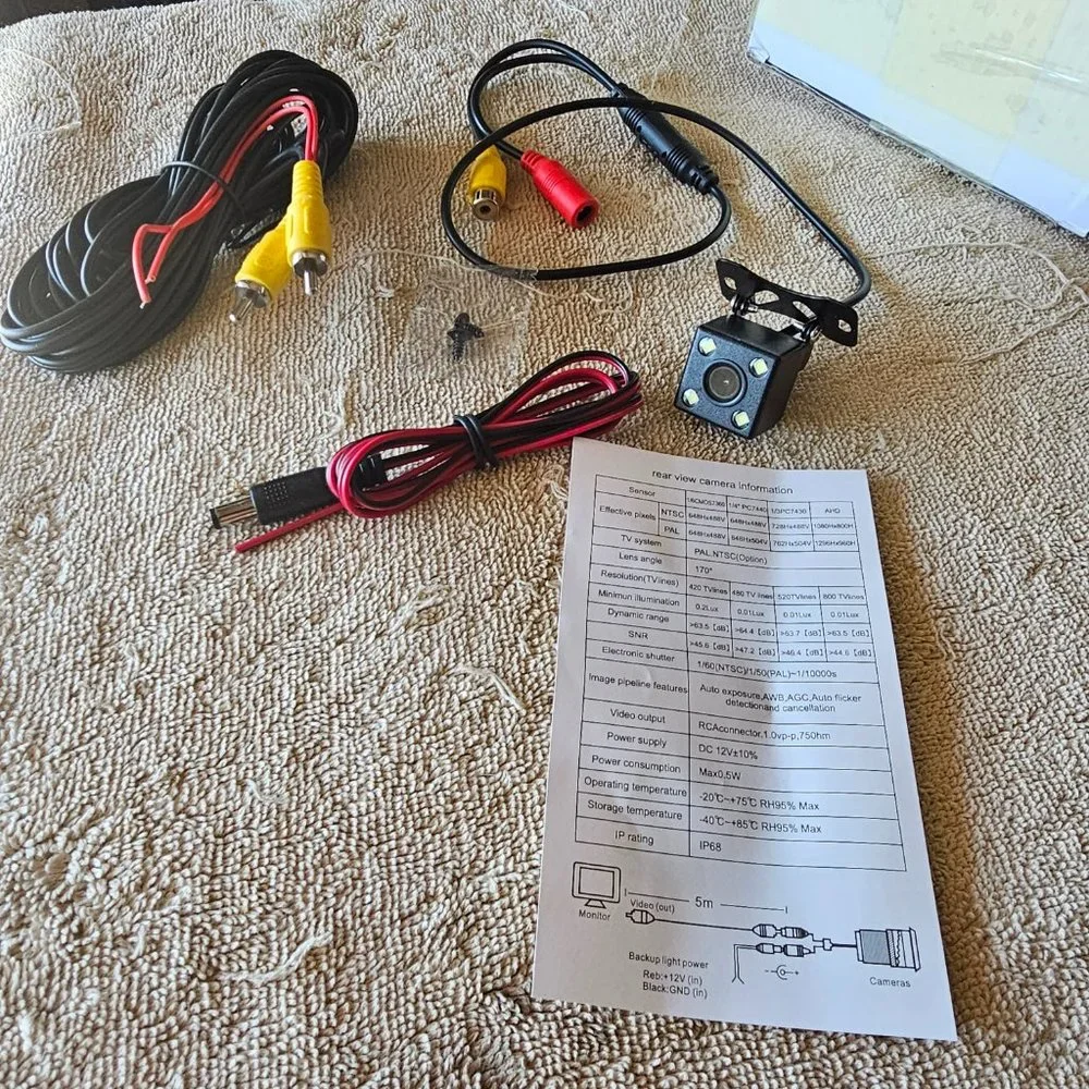 Electronic Automotive camera kit with night vision for camera ready audio system